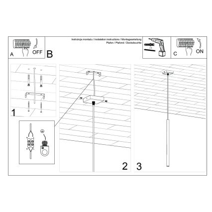 Lampada a sospensione su cavo PASTELO 1xG9/8W/230V blu