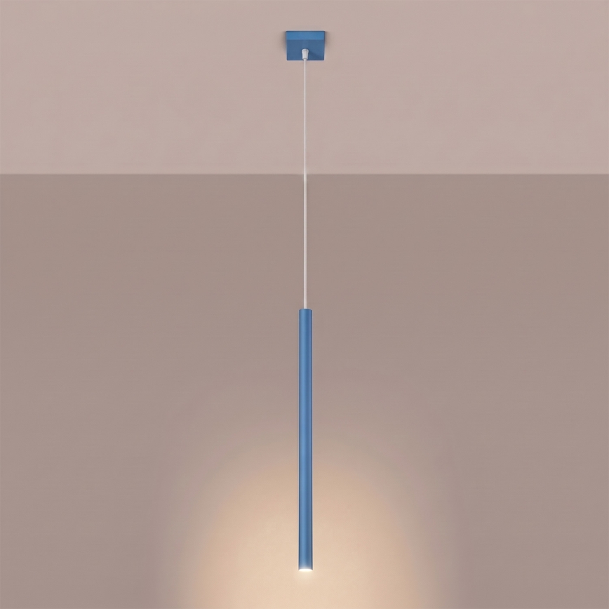 Suspension sur câble PASTELO 1xG9/8W/230V bleue