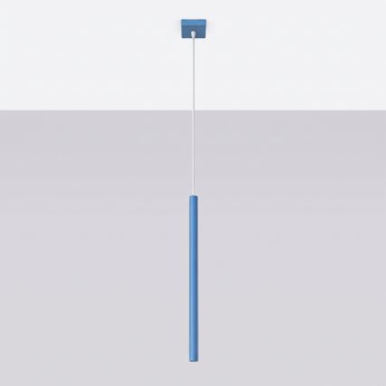 Suspension sur câble PASTELO 1xG9/8W/230V bleue