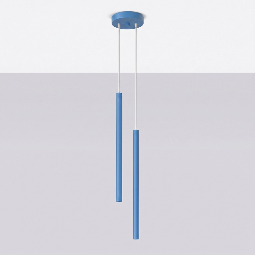 Pendelleuchte PASTELO mit Kabel, 2x G9/8W/230V, blau