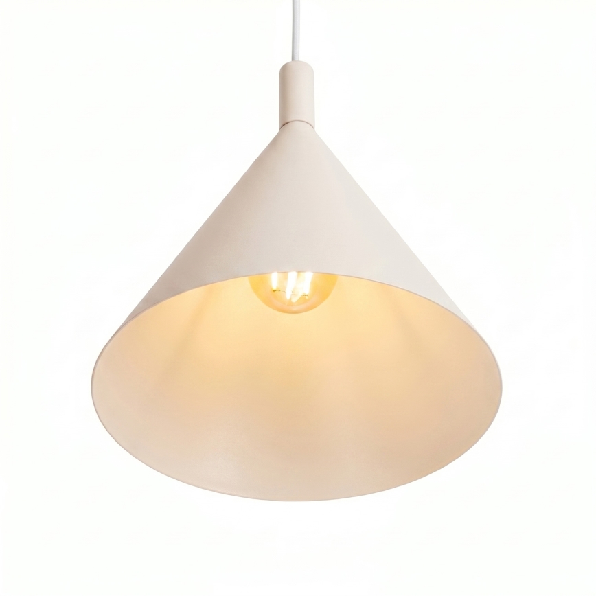Lampadario sospeso con cavo NOX 1xE27/15W/230V, colore crema