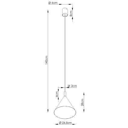Suspension à câble NOX 1xE27/15W/230V crème