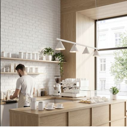 Hängeleuchte NOX mit Kabelaufhängung 4xE14/10W/230V cremefarben