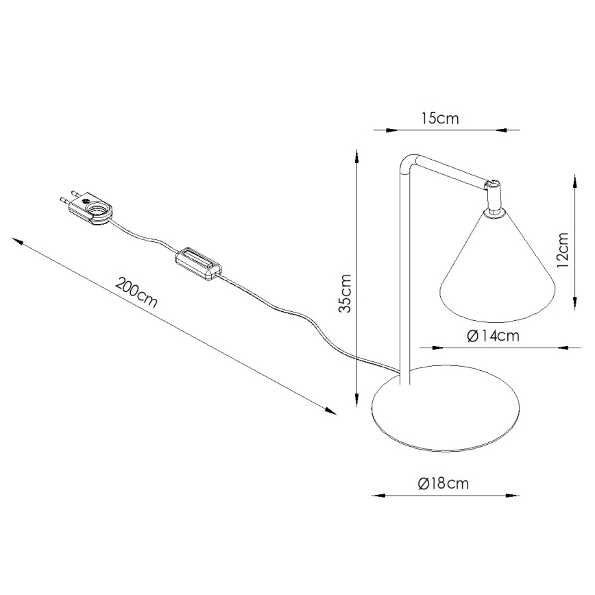 Lampada da tavolo NOX 1xE14/10W/230V crema