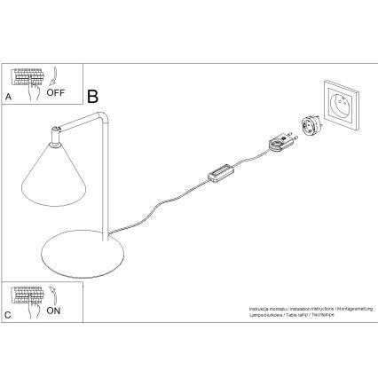 Lampe de table NOX 1xE14/10W/230V crème