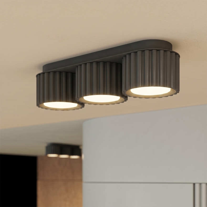 Faretto AURA 3xGX53/10W/230V nero