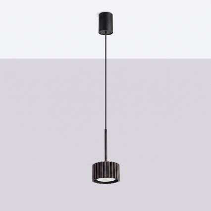 Pendelleuchte AURA an Kabel 1xGX53/10W/230V schwarz