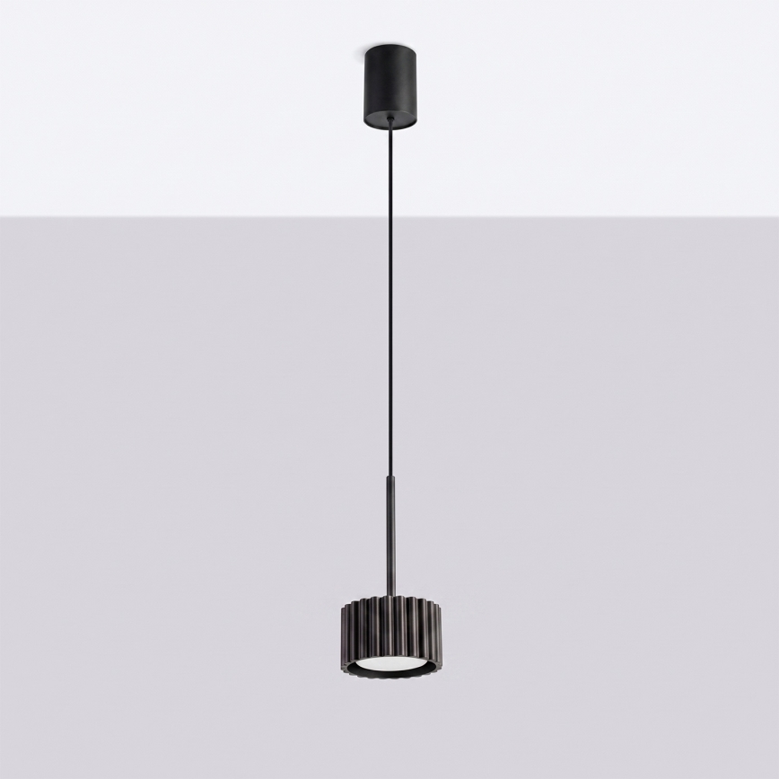 Pendelleuchte AURA an Kabel 1xGX53/10W/230V schwarz