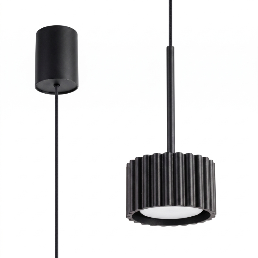 Pendelleuchte AURA an Kabel 1xGX53/10W/230V schwarz