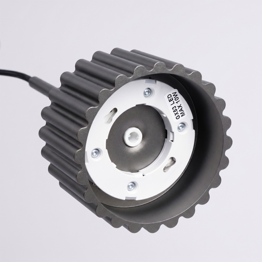 Lampadario a sospensione AURA 1xGX53/10W/230V nero
