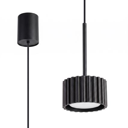 Lampadario a sospensione AURA 1xGX53/10W/230V nero