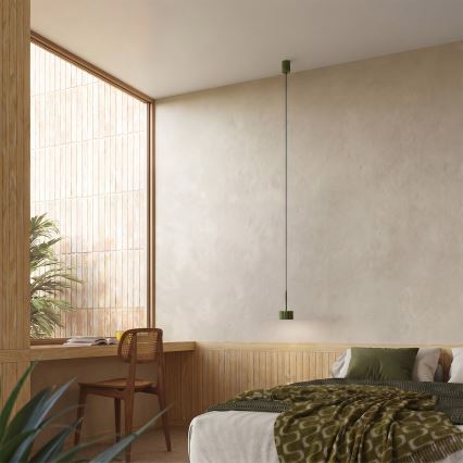 Lampada a sospensione con cavo AURA 1xGX53/10W/230V verde