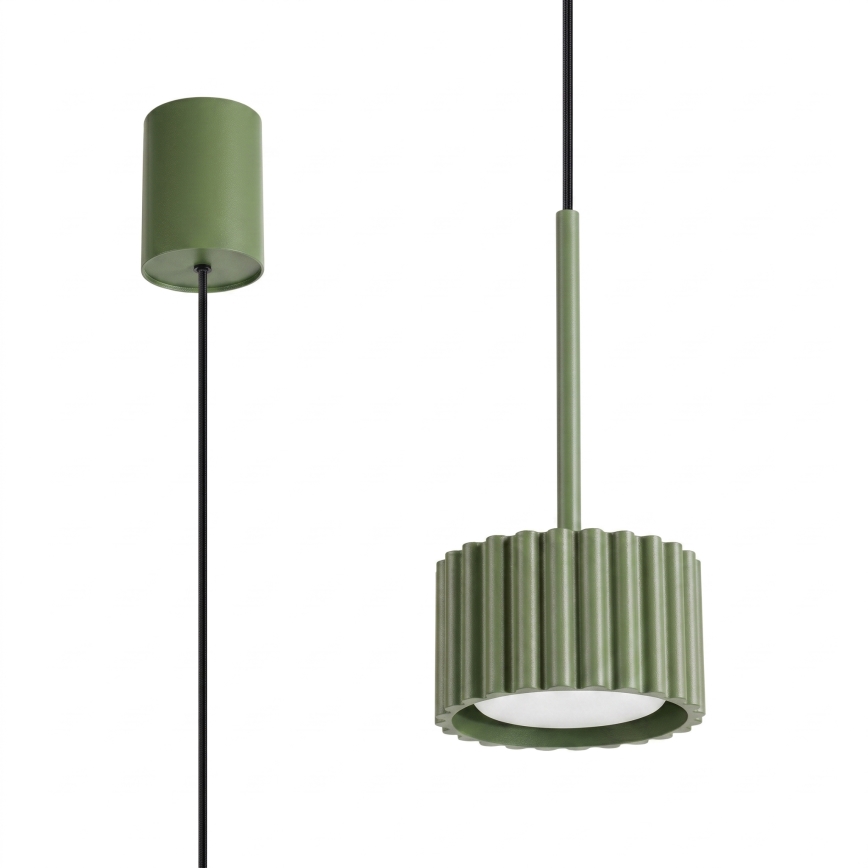 Lampada a sospensione con cavo AURA 1xGX53/10W/230V verde