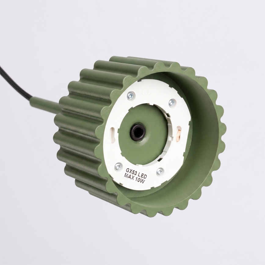 Lampada a sospensione con cavo AURA 1xGX53/10W/230V verde