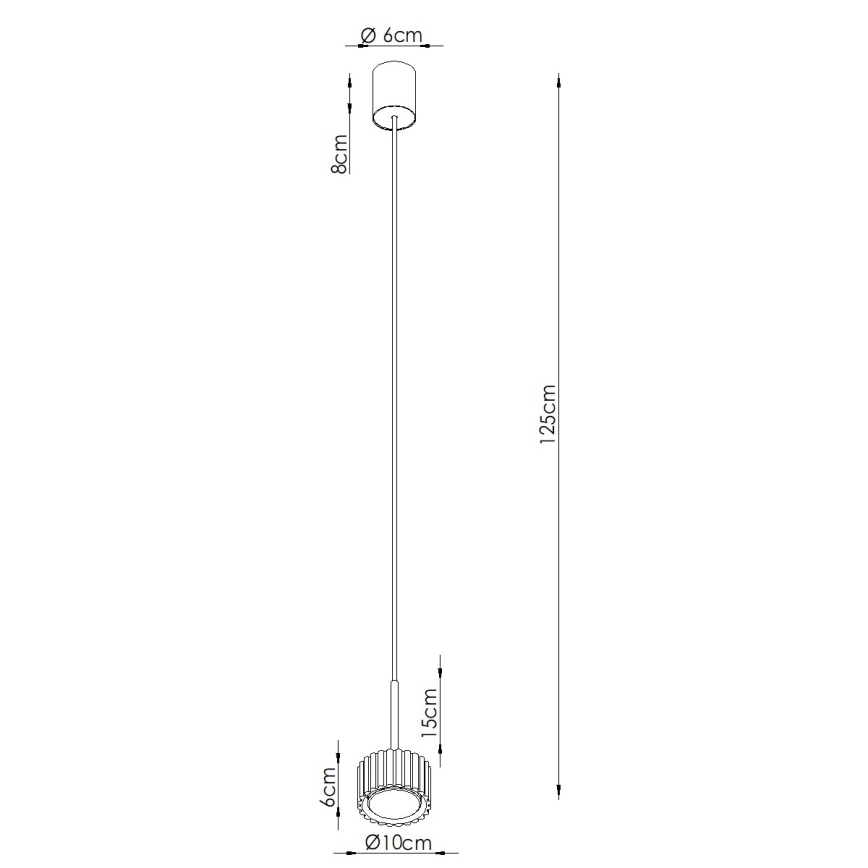 Lampada a sospensione con cavo AURA 1xGX53/10W/230V taupe