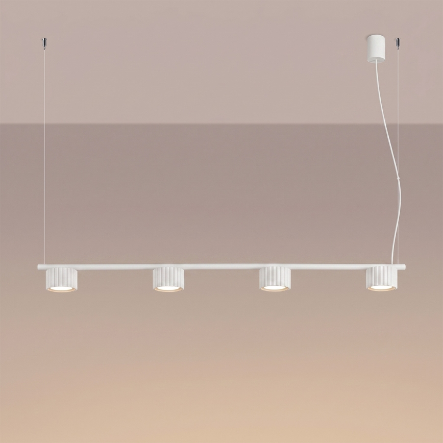 Lampadario a cavo AURA 4xGX53/10W/230V bianco