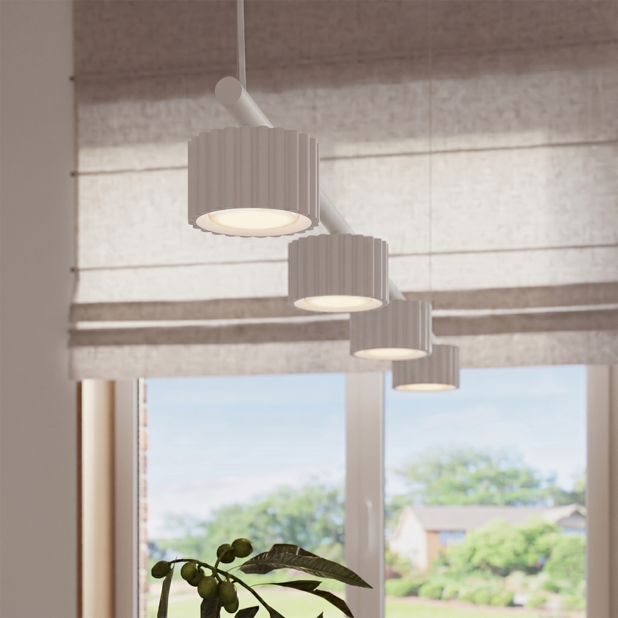 Lampadario a cavo AURA 4xGX53/10W/230V bianco