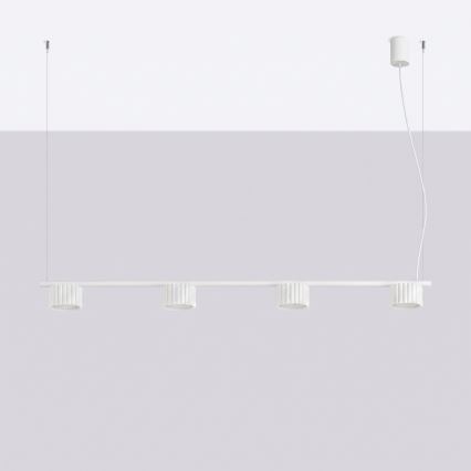 Lampadario a cavo AURA 4xGX53/10W/230V bianco