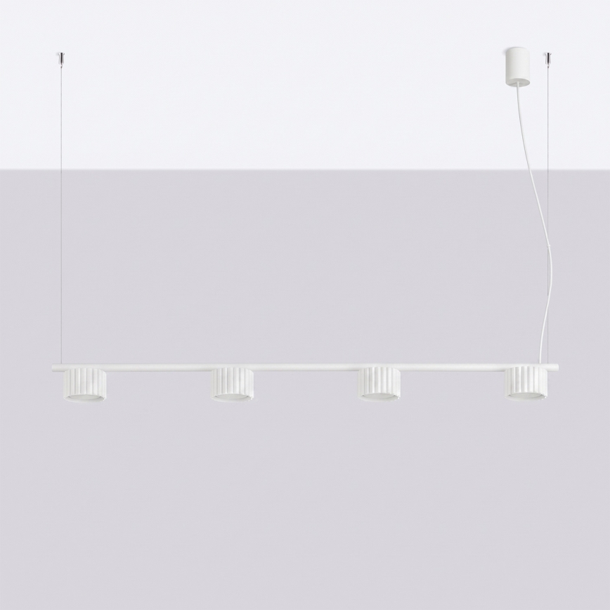 Lampadario a cavo AURA 4xGX53/10W/230V bianco