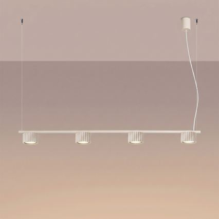 Lampadario a sospensione con cavo AURA 4xGX53/10W/230V crema
