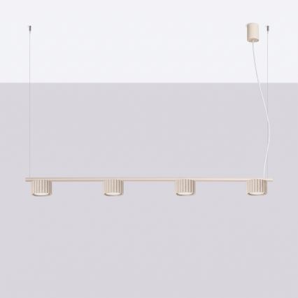 Lampadario a sospensione con cavo AURA 4xGX53/10W/230V crema