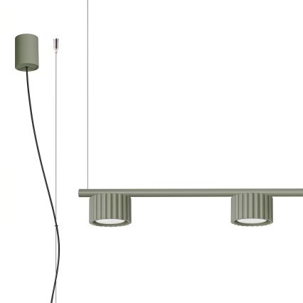 Lampadario a sospensione con cavo AURA 4xGX53/10W/230V verde