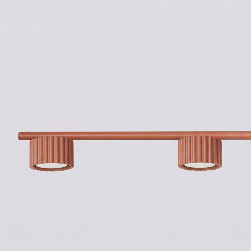 Lampada a sospensione con cavo AURA 4xGX53/10W/230V rossa
