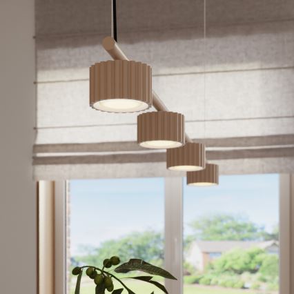 Suspension sur câble AURA, 4 culots GX53, 10 W, 230 V, taupe