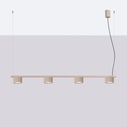 Suspension sur câble AURA, 4 culots GX53, 10 W, 230 V, taupe