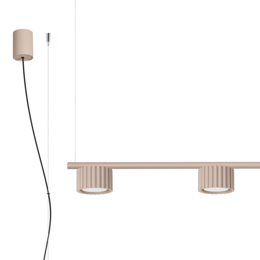Suspension sur câble AURA, 4 culots GX53, 10 W, 230 V, taupe