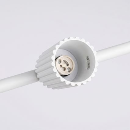 Pendelleuchte KARBON an Kabel, 4xGU10/10W/230V, weiß