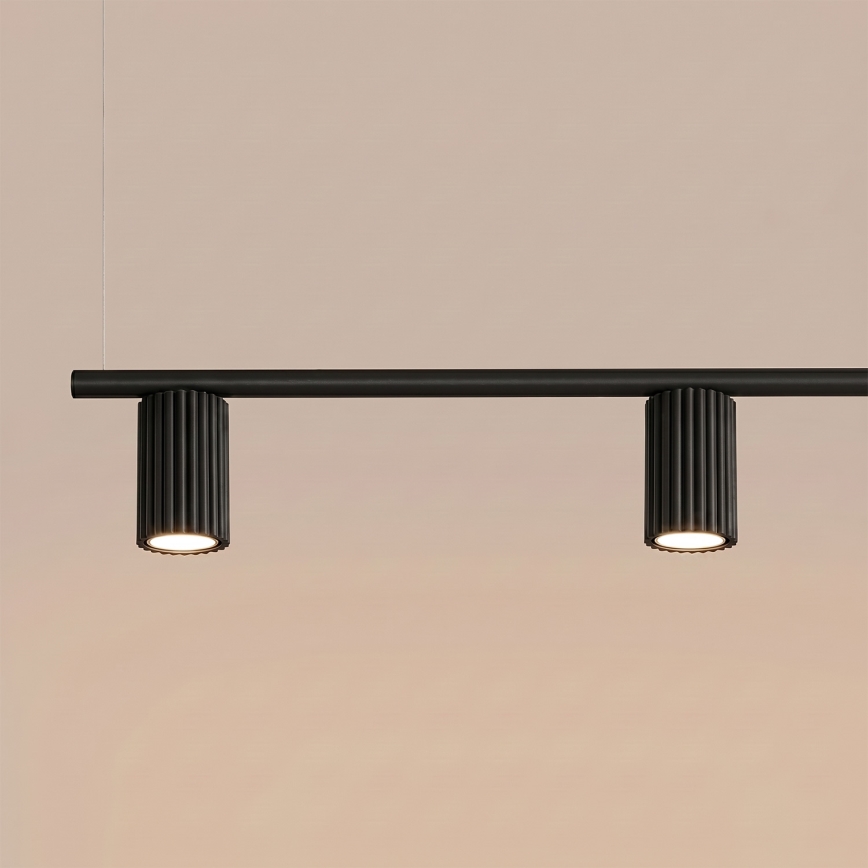 Lampada a sospensione su cavo KARBON 4xGU10/10W/230V nero