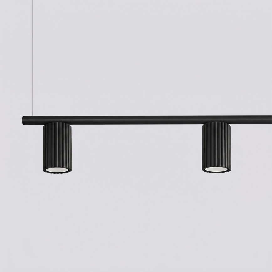 Lampada a sospensione su cavo KARBON 4xGU10/10W/230V nero