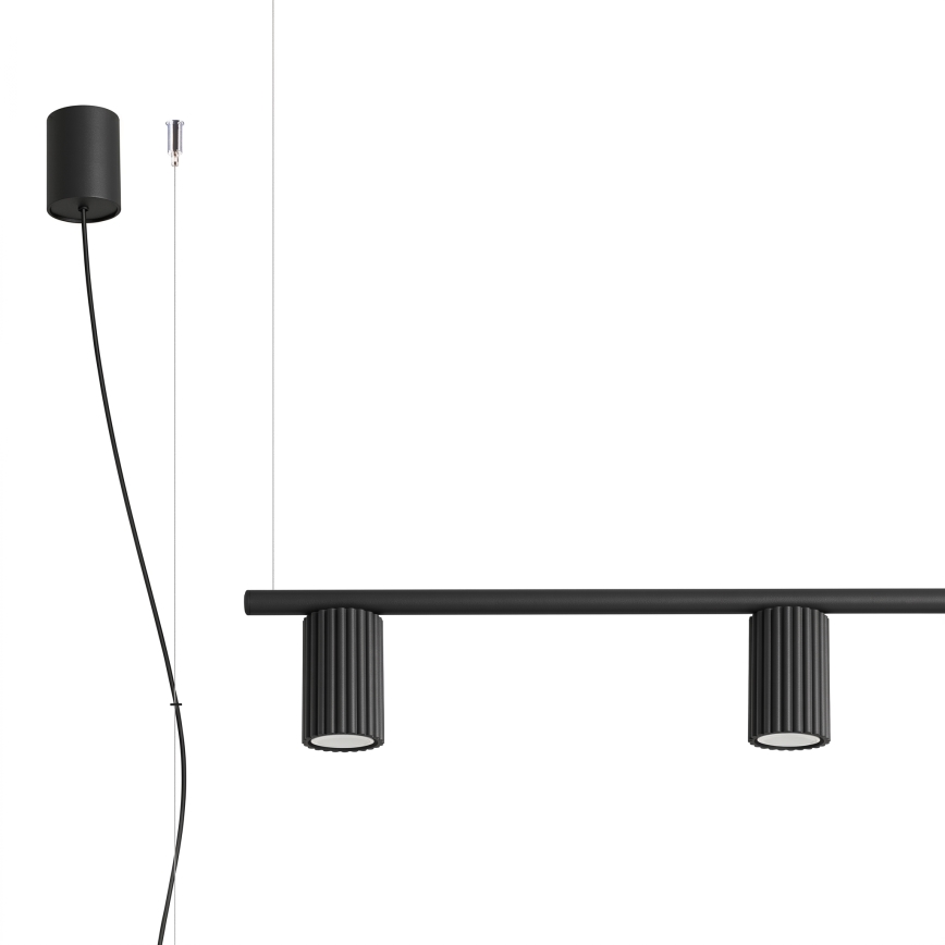 Lampada a sospensione su cavo KARBON 4xGU10/10W/230V nero