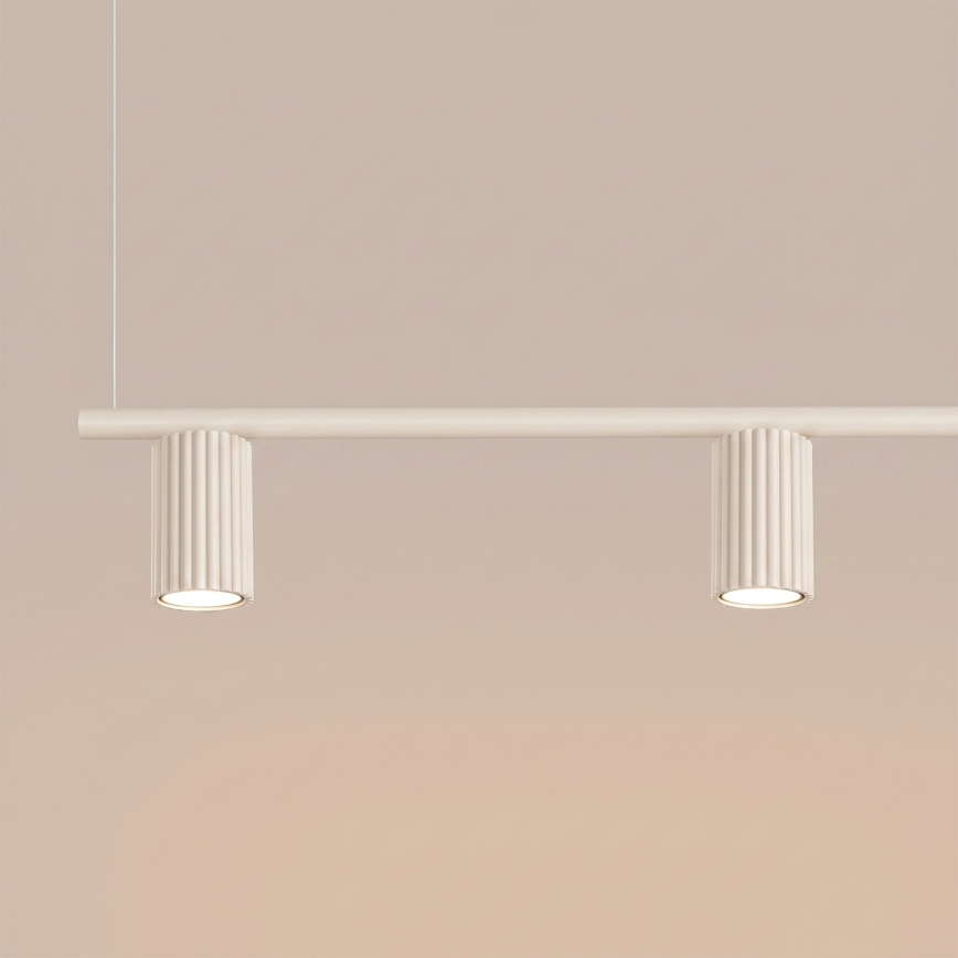 Lampadario sospeso a cavo KARBON 4xGU10/10W/230V colore crema