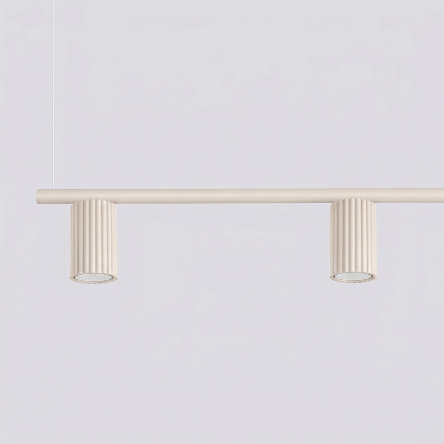Lampadario sospeso a cavo KARBON 4xGU10/10W/230V colore crema