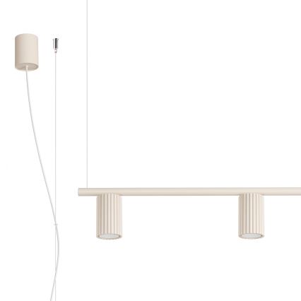 Lampadario sospeso a cavo KARBON 4xGU10/10W/230V colore crema