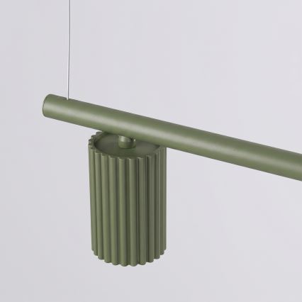 Lampada a sospensione con cavo KARBON 4xGU10/10W/230V verde