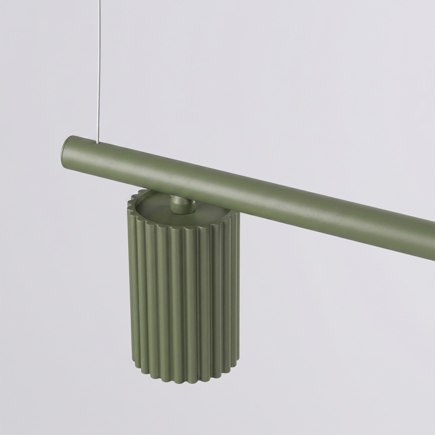 Lampada a sospensione con cavo KARBON 4xGU10/10W/230V verde