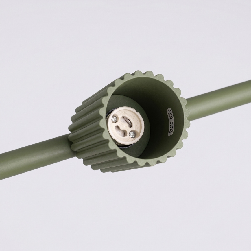 Lampada a sospensione con cavo KARBON 4xGU10/10W/230V verde