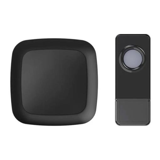Sonnette à prise sans fil 230V IP55 noire