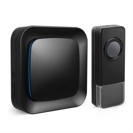 Sonnette à prise sans fil 230V IP55 noire