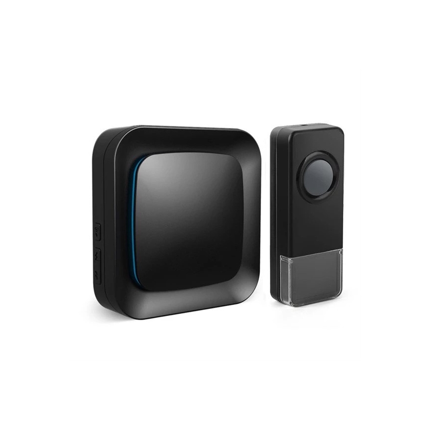 Sonnette à prise sans fil 230V IP55 noire