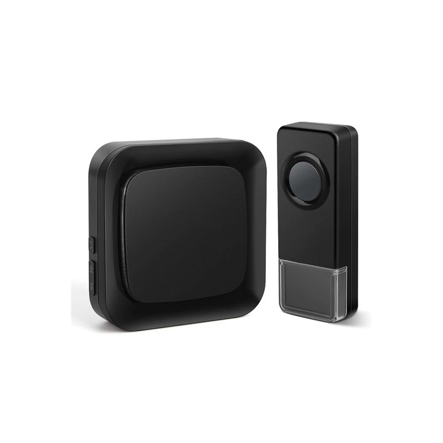Sonnette à prise sans fil 230V IP55 noire