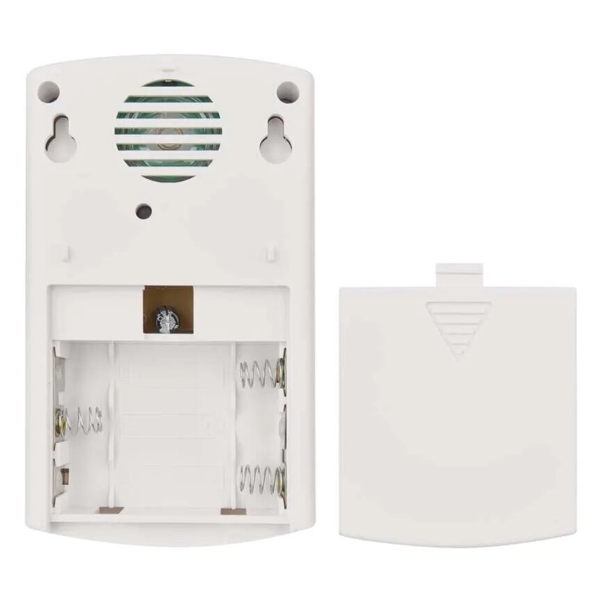 Sonnette sans fil 3xAA IP44 blanc/argent