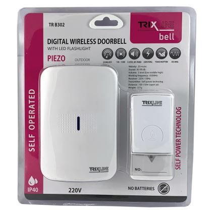 Sonnette sans fil à brancher PIEZO BELL 230V IP40 blanc