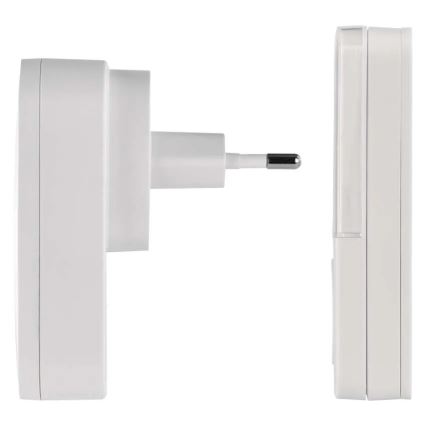 Sonnette sans fil à brancher sur prise GoSmart 230V + 1xCR2032 blanche Wi-Fi