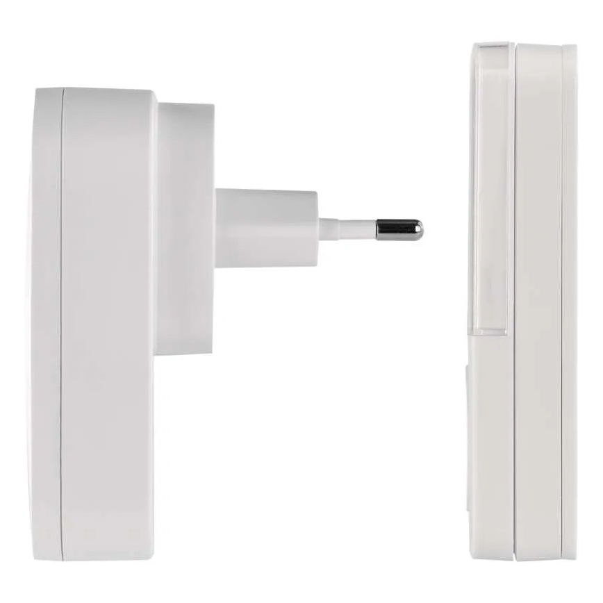 Sonnette sans fil à brancher sur prise GoSmart 230V + 1xCR2032 blanche Wi-Fi