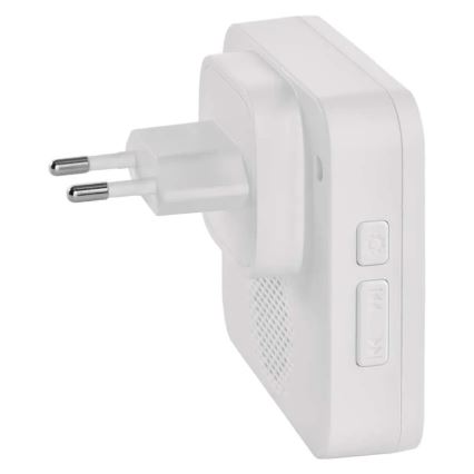 Sonnette sans fil à brancher sur prise GoSmart 230V + 1xCR2032 blanche Wi-Fi