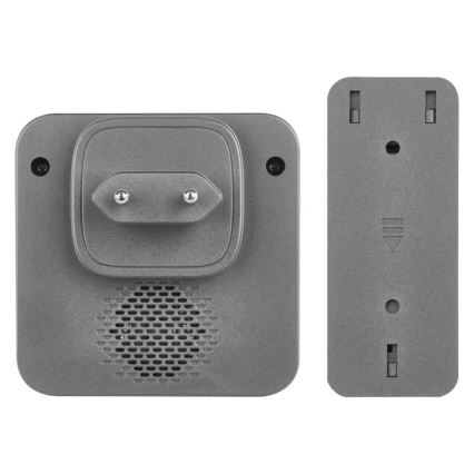 Sonnette sans fil à brancher sur prise GoSmart 230V + 1xCR2032 gris Wi-Fi